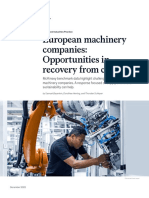 European Machinery Companies Opportunities in Recovery From Crisis