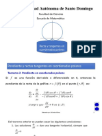 Recta y Tangentes en Coordenadas Polares