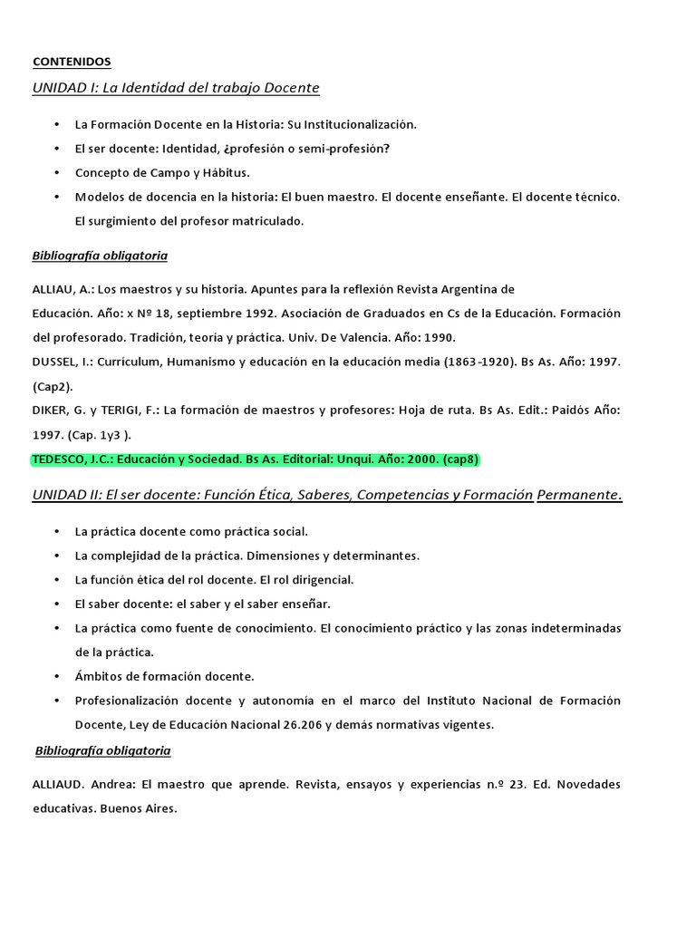 Formación Docente y Práctica Educativa | PDF | Maestros | Plan de estudios