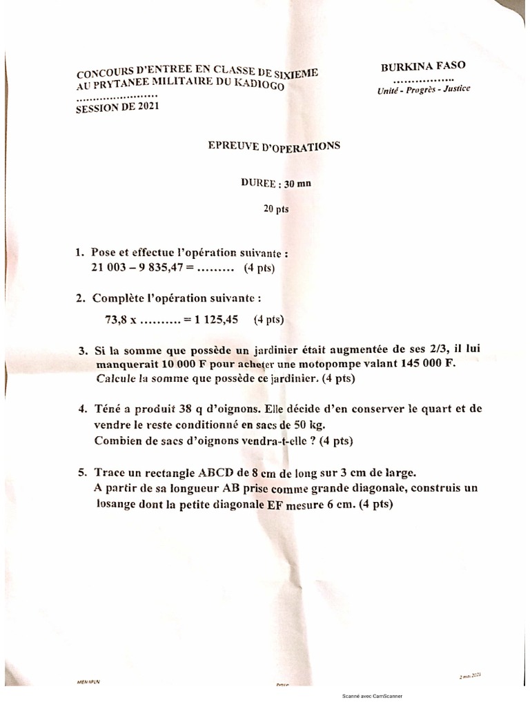 Opération PMK 2021 | PDF