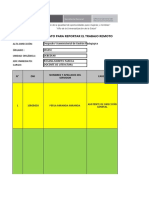 Formato para Reportar El Trabajo Remoto: #DNI Cargo Nombres Y Apellidos Del Servidor