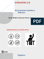 Matemática Ii: Sistema de Ecuaciones Lineales y Matrices