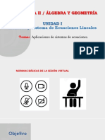 Matemática Ii / Álgebra Y Geometría: Unidad I Matrices y Sistema de Ecuaciones Lineales