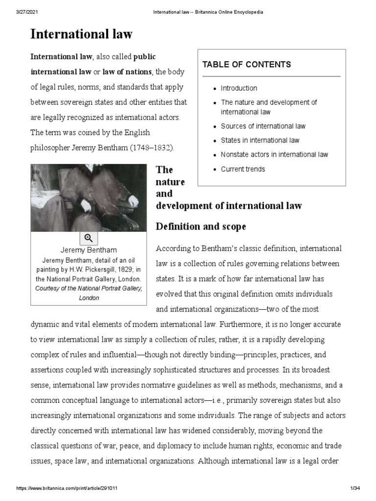 International Law Britannica Online Encyclopedia PDF