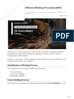 Classification of Different Welding Processes With PDF