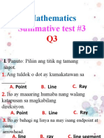 Summative Test #3 Math