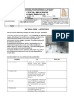 Ciencia Y Tecnologia: Ficha de Aprendizaje - 2º