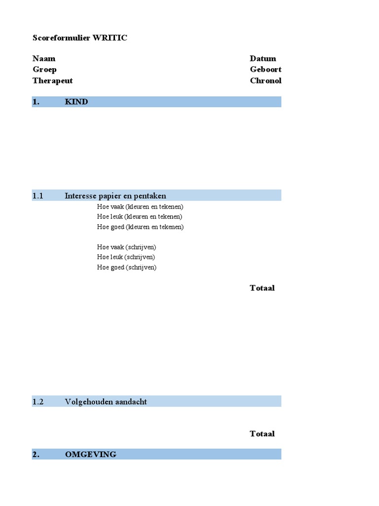 scoreformulier-writic | PDF