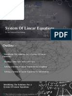 Solving Systems of Linear Equations: A Short Explanation