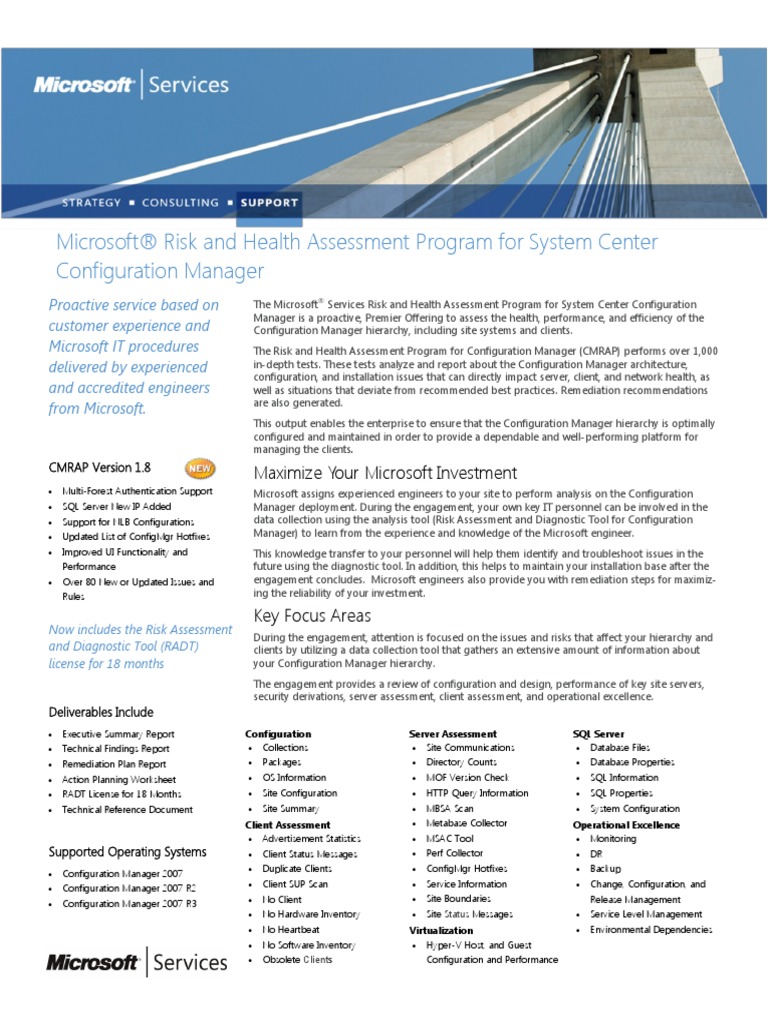 System Center Configuration Manager Risk and Health Assessment Program ...
