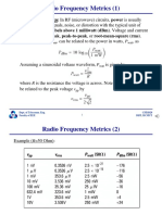 Radio Frequency Metrics (1) : DBM Watt