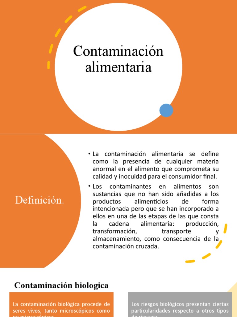 Tipos de Contaminación Alimentaria | PDF | Alimentos | Las bacterias