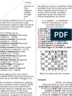 Sunday Chess Column