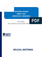 Antenna Design MENT 5223 SEMESTER 2 2020/2021: Lecturer: Dr. Maizatul Alice Binti Meor Said