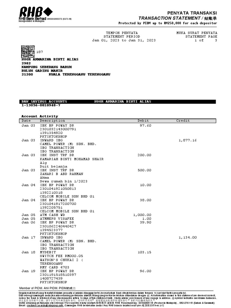 RHB RHB RHB RHB Bank Berhad Bank Berhad Bank Berhad Bank Berhad 