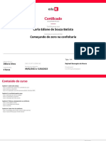 Certificado conclusão curso confeitaria