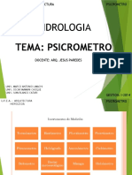 Hidrologia: Tema: Psicrometro