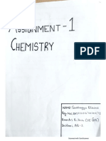 Chemistry Assignment 1