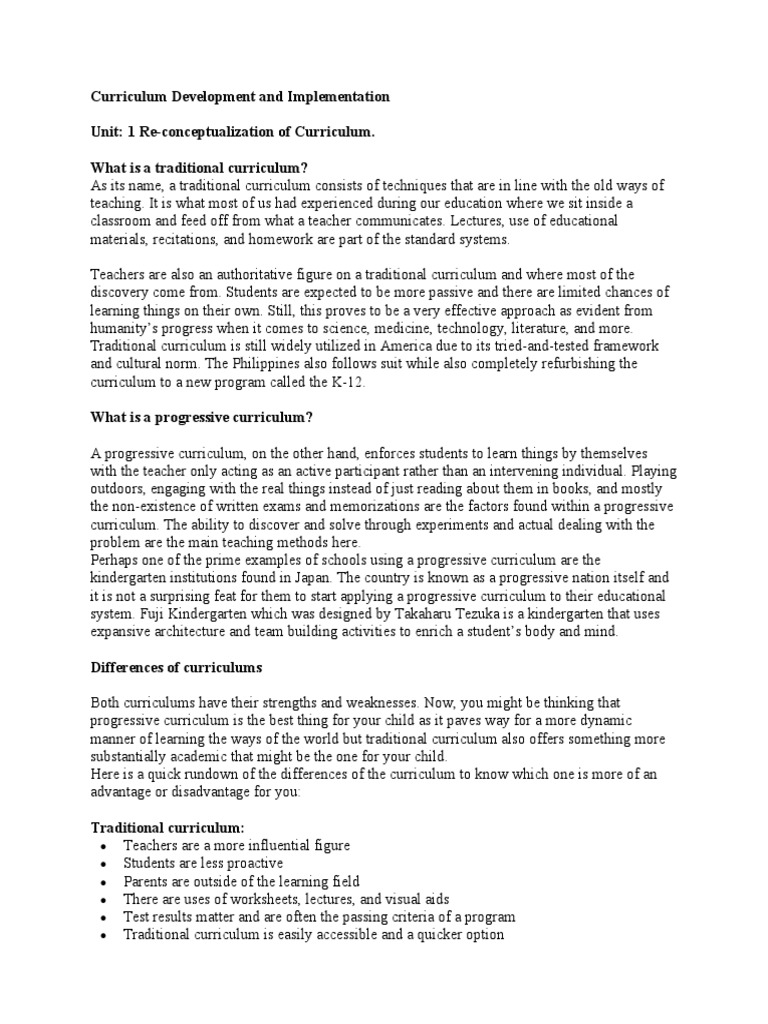 Curriculum Development And Evaluation Pdf Curriculum