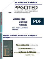 Didática Das Ciências Naturais: Mestrado Profissional em Ciências e Tecnologias Na Educação