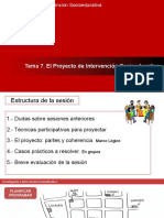 Tema 7. El Proyecto de Intervención Socioeducativa: Charo Caraballo Román