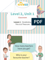 Level 2 Classroom Lesson 1 Vocabulary