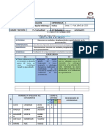 Lista de Cotejo 3° Puntualidad