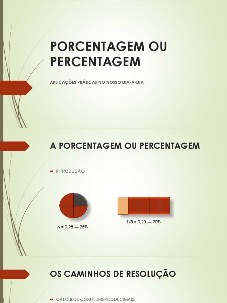 Porcentagem Ou Percentagem | PDF | Percentagem | Preços