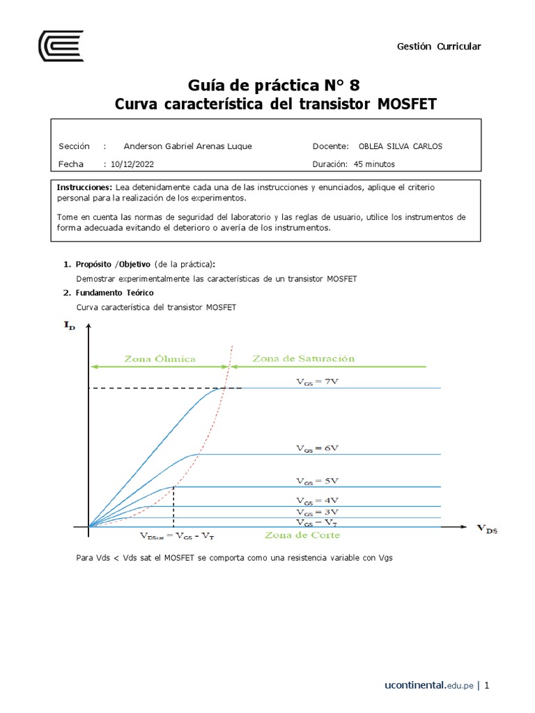 LAB 7 Curva Caracteristica Del Transistor | PDF | Transistor | Electrónica