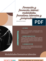 Formación y Formación Laboral: Modalidades Formativas Laborales y Jurisprudencia