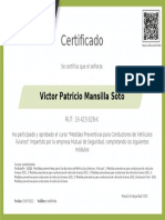Certificado: Victor Patricio Mansilla Soto