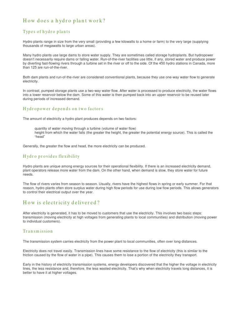 HOW HYDRO POWER PLANT WORKS STEP BY STEP intelligence overview