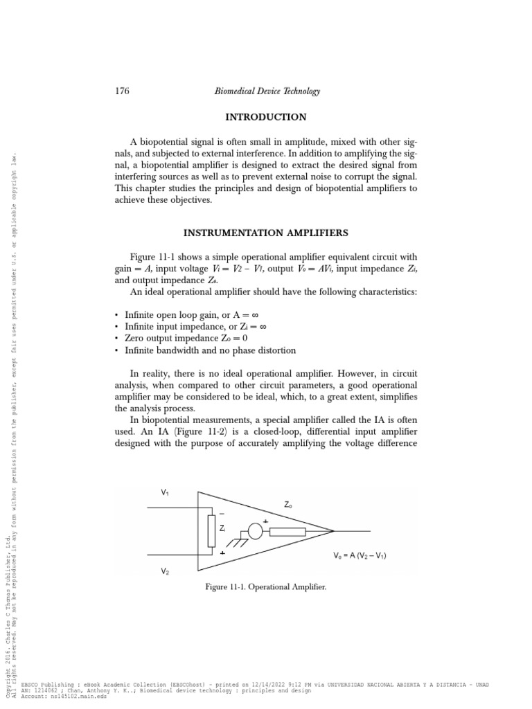 Biomedical Device Technology Principles and Design Vol. Second Edition