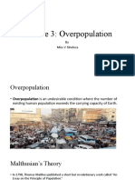 Lecture 3: Overpopulation: by Miss V Tsheleza
