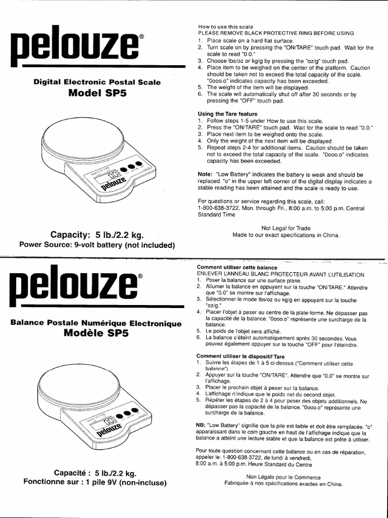 PelouzeDigitalPostalScale PDF