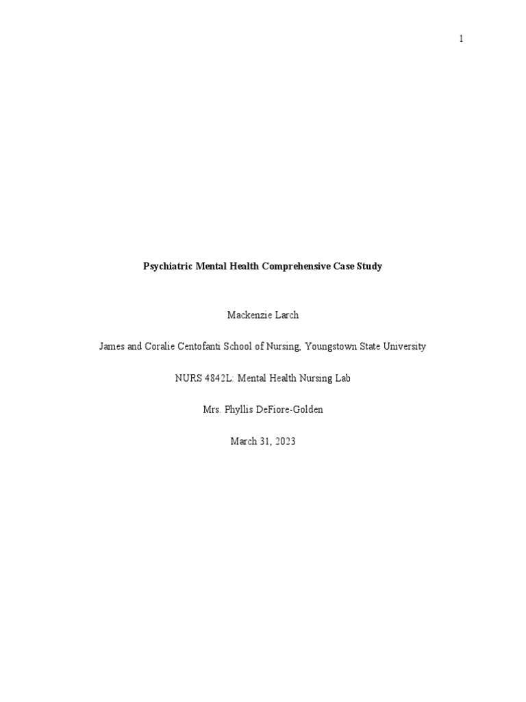 Case Study | PDF | Bipolar Disorder | Mania