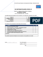 Anexo 02 - Ficha de Sintomatología de La Covid-19, para El Regreso o Reincorporación Al Trabajo - Declaración Jurada.