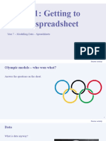 Lesson 1: Getting To Know A Spreadsheet: Year 7 - Modelling Data - Spreadsheets