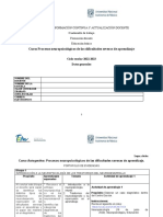 Curso Procesos Neuropsicológicos de Las Dificultades Severas de Aprendizaje