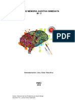Test de Memoria Auditiva Inmediata M - 2: Estandarización Lima, César Ruiz Alva