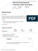 ? Semana 01 - Tema 02 - Autoevaluación - Segmentación de Mercado y Tipos de Proyecto - FORMULACION Y EVALUACION DE PROYECTOS (49971)