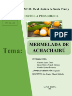 Mermelada de Achachairú: Cartilla Pedagógica