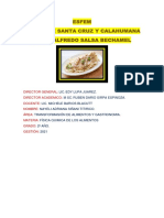 Esfem Andres de Santa Cruz Y Calahumana Pasta Alfredo Salsa Bechamel