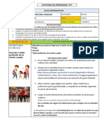 ACTIVIDAD DE APRENDIZAJE 77 Jueves 12 Agosto