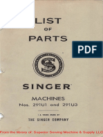 Singer 291U1, U3