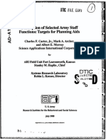 Description of Selected Army Staff Functions: Targets For Planning Aids