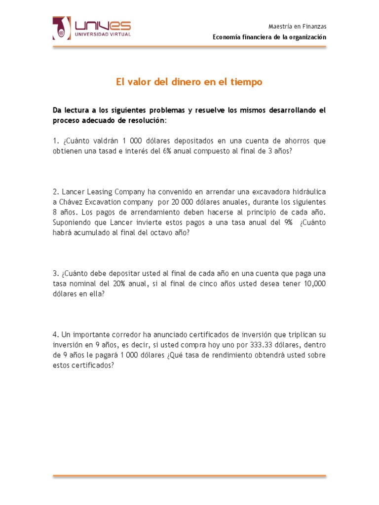 Cálculo del Valor Futuro en Finanzas | PDF | Finanzas y dinero