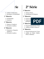 3 Série 2 Série: 1º Bimestre 1º Bimestre