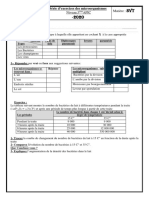 Série D'exercices Des Microorganismes: Niveau:3 Apic Matière