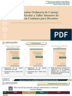 Quinta Sesión Ordinaria de Consejo Técnico Escolar y Taller Intensivo de Formación Continua para Docentes